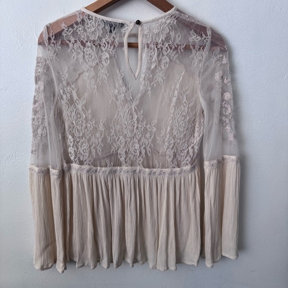 American Eagle cream lace boho blouse Size Small - Picture 7 of 7
